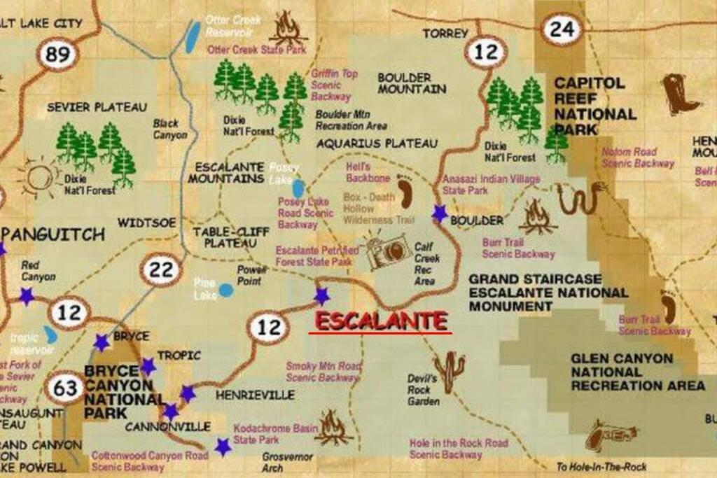 Red Rock Ranch Log Cabin: Large, Fully Furnished Escalante Exteriér fotografie